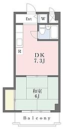 サンシティカネコ 1DKの間取図画像
