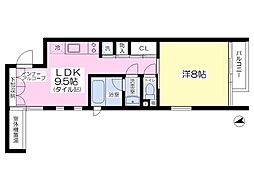 スイートビラエスト 1LDKの間取図画像