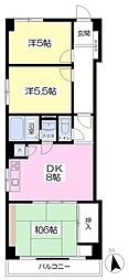 メゾングランザミオオトモ 3DKの間取図画像
