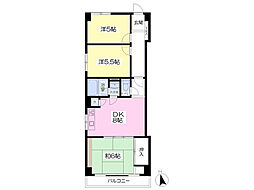 メゾングランザミオオトモ 3DKの間取図画像