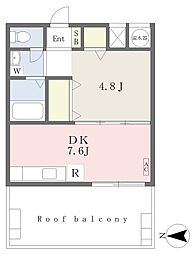 スナン117 1DKの間取図画像