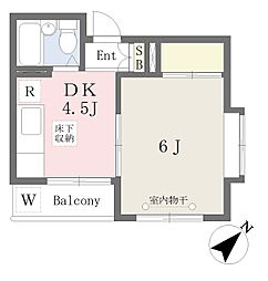 成増ホワイトハイツ 1DKの間取図画像