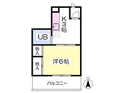 ワイイー・ハイム 1Kの間取図画像