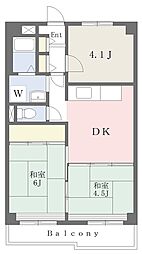 赤羽パールマンション 3DKの間取図画像