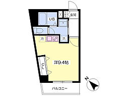 ルミエールK ワンルームの間取図画像