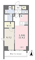 シャルム幸 1LDKの間取図画像
