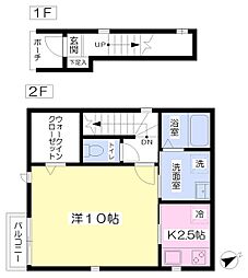 メゾンファミリア 1Kの間取図画像