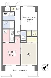 レジデンス奥戸 1SLDKの間取図画像