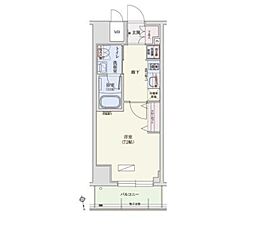 アーバネックス秋葉原EAST 1Kの間取図画像