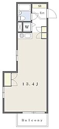 四つ木ハイム ワンルームの間取図画像