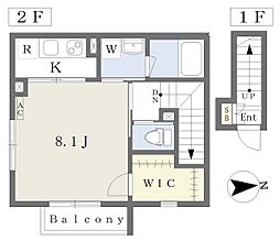 Levante 1Kの間取図画像
