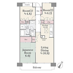 コースト・ヴィラ葛西臨海公園 3LDKの間取図画像
