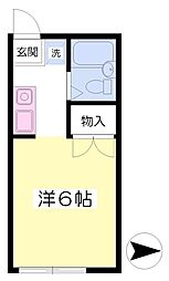 ロジュマン ワンルームの間取図画像