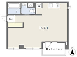 C.U.I ワンルームの間取図画像