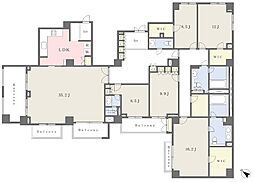 レジデンス代官山 6LDKの間取図画像