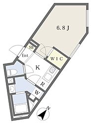 ファーストクラス北参道 1Kの間取図画像