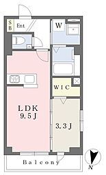 M&K駒沢 1LDKの間取図画像