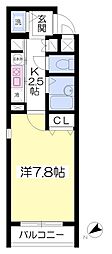 アーバンハイム参宮橋 1Kの間取図画像