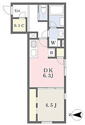 ReveResidence白金台3 1DKの間取図画像