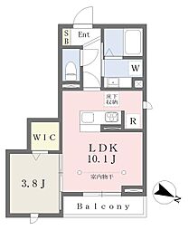 Ａｎｇｅｌｉｔｏ 1階1LDKの間取り