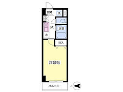 グランシャリオ三鷹 1Kの間取図画像