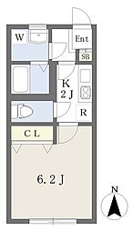 アリビオ 1Kの間取図画像