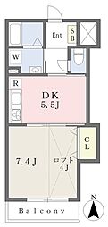 カーサ・アンジェロ 1DKの間取図画像