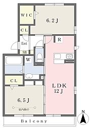 さくらE 2LDKの間取図画像