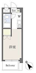 土屋ビル 7階ワンルームの間取り