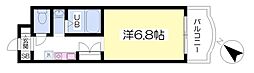 ヒルサイド柚木 ワンルームの間取図画像