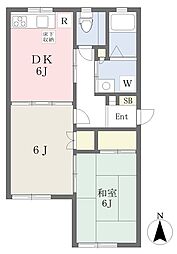 シャン・ヴィラージュ 2DKの間取図画像