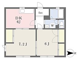 ルミエール蘭 2DKの間取図画像