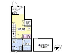 グリーンガーデン ワンルームの間取図画像