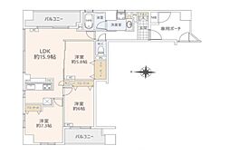 リッツタワー八王子 3LDKの間取図画像