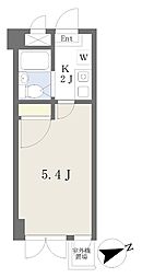 パルアタカ 2階1Kの間取り