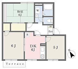 シルクタウンＡ 1階3DKの間取り