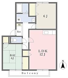 グレイスロイヤルM 2LDKの間取図画像