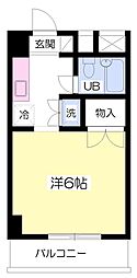 ミーター3 ワンルームの間取図画像