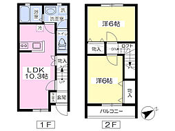 ラフェスタ2 2LDKの間取図画像