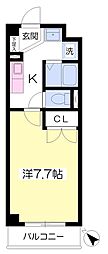 アネックス稲毛 1Kの間取図画像