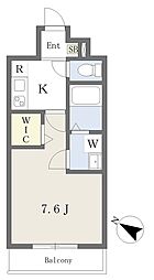 クレール 1Kの間取図画像