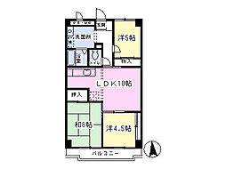 シティホークB 3LDKの間取図画像