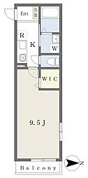 FORESTHILLS 1Kの間取図画像