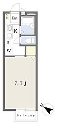 コーポ・けやき 1Kの間取図画像