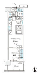スカイグランデ津田沼 1LDKの間取図画像