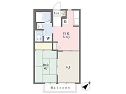 サニーヒル 2DKの間取図画像