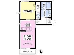 シェルモント 1LDKの間取図画像