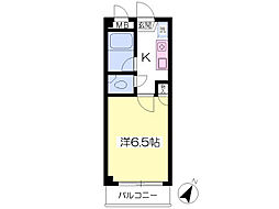 ヴィラマイン 1Kの間取図画像