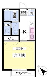 コンフォート宮崎台 1Kの間取図画像