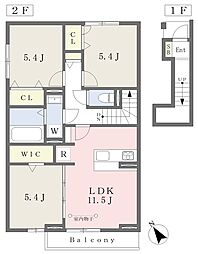 アビタシオン若葉A 3LDKの間取図画像